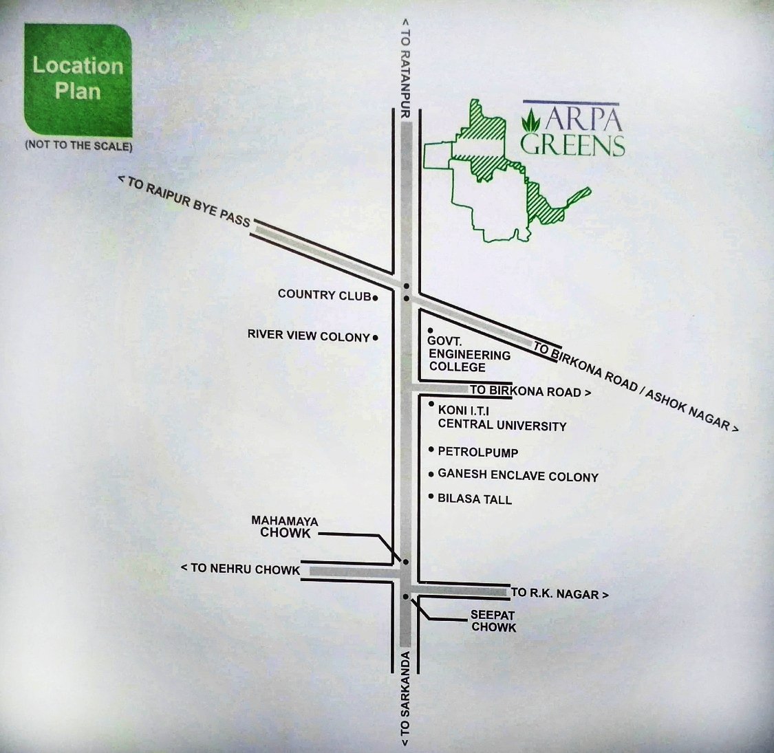Arpa Greens  Location Map