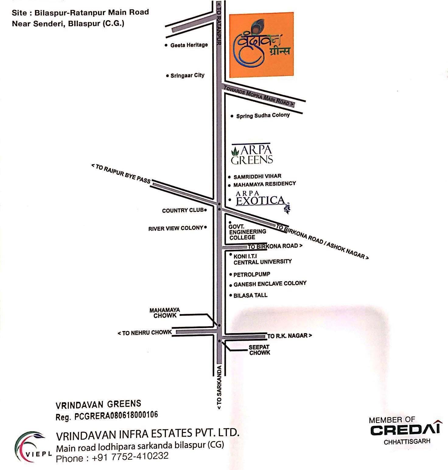 Vrindavan Greens  Location Map